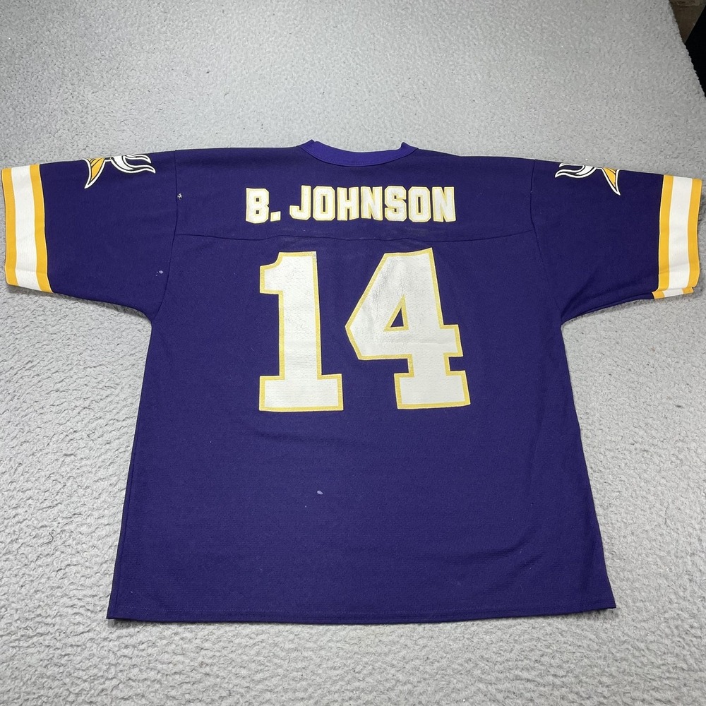 Vintage Minnesota Vikings Jersey Mens Medium NFL Football‎ Johnson 14 Logo 7 USA